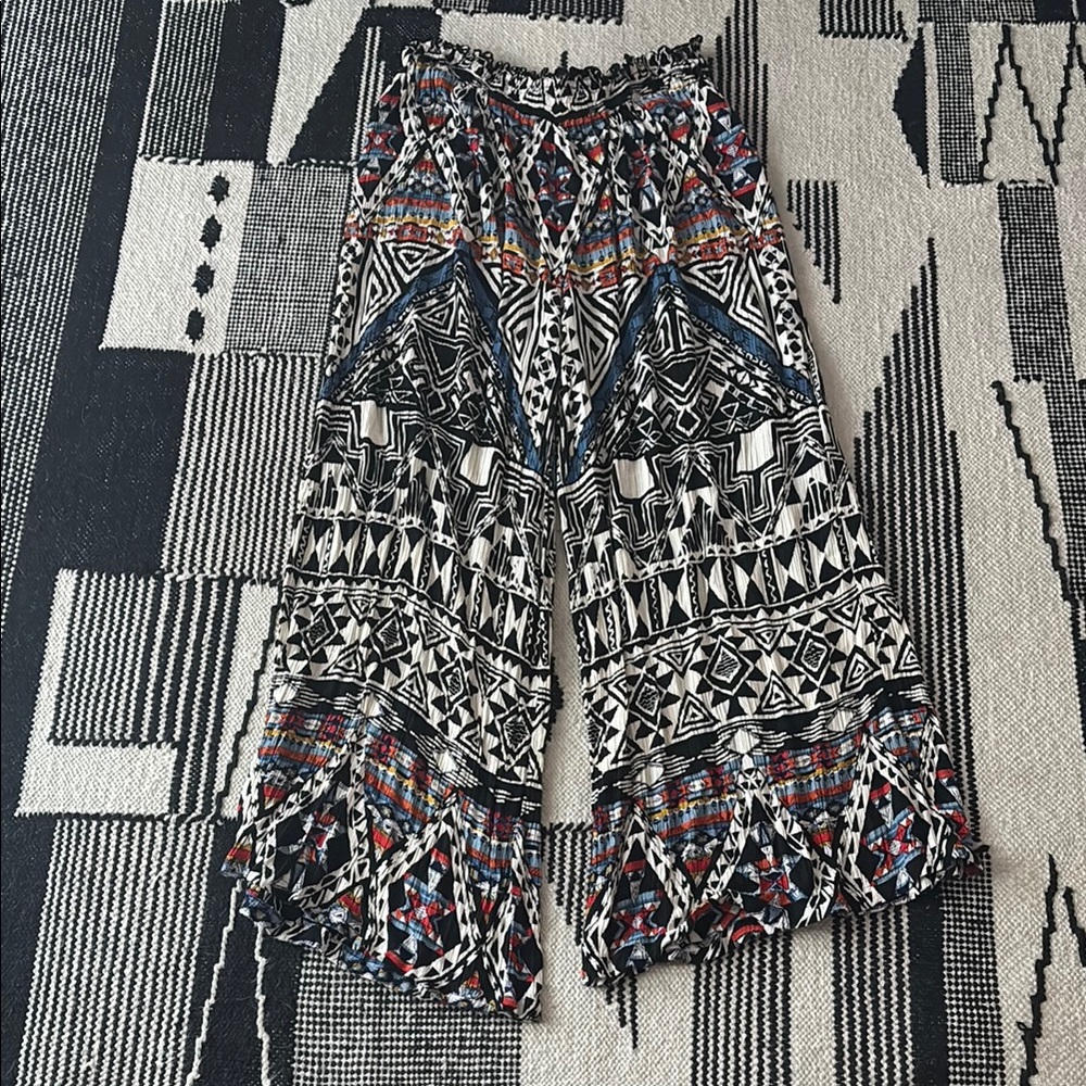 American Vintage Black and White Wide Leg Jumpsuit